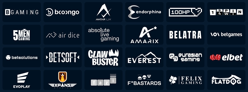 Reveryplay Casino game providers including BGaming, Booongo, Endorphina and Betsoft